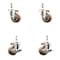 Service Caster 3 Inch 316SS High Temp Glass Filled Nylon 1/2 Inch Stem Caster Brakes SCC, 2PK SS316TS20S314-GFNSHT-121315-2-TLB-2 - alternate 1